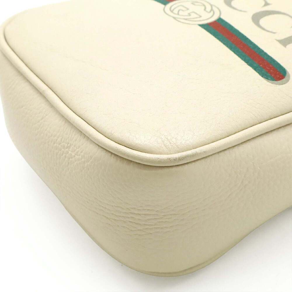 GUCCI White Leather Pochette Shoulder Bag - Picture 4 of 9